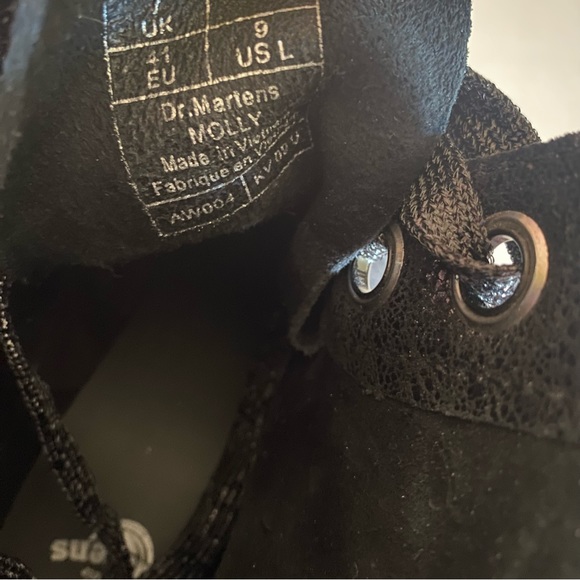 Dr Martens Molly Iridescent Black/Purple Platform Boots - Picture 5 of 6